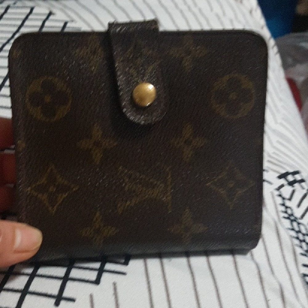 Louis Vuitton Brown Monogram Snap Compact Wallet